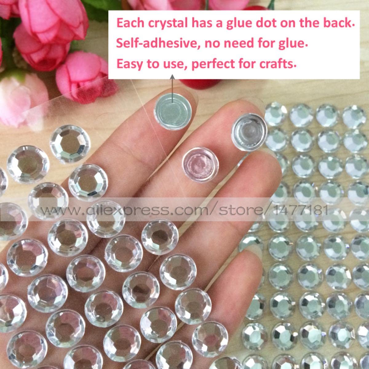 160 Strass Autocollants Vert Anis Pas Cher