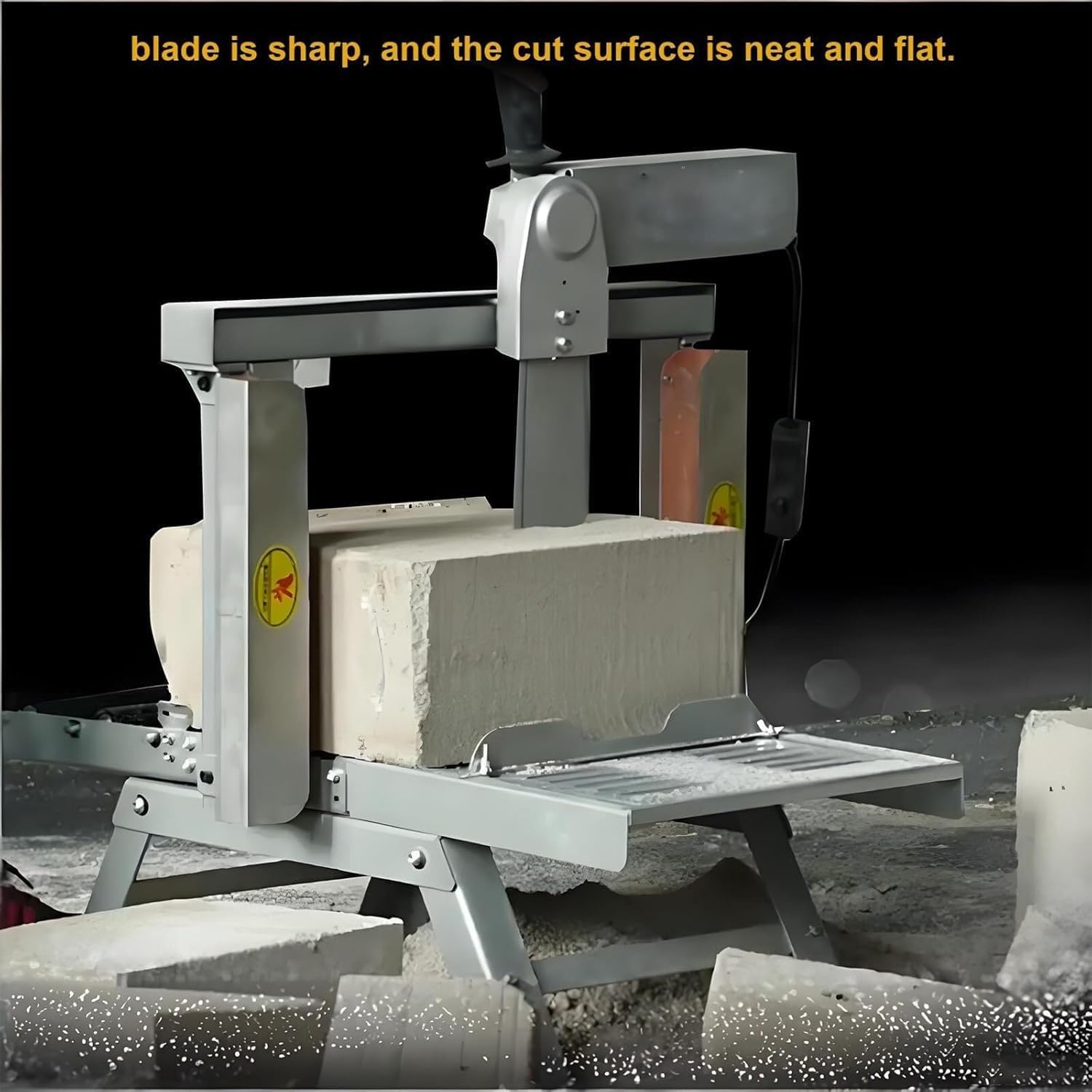 Máquina de corte de bloques de hormigón plegable portátil, herramienta de corte y prensado eficiente con hoja de acero de tungsteno, para uso en obras de construcción