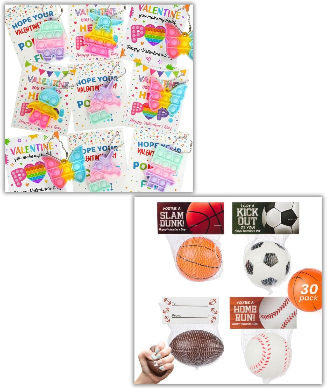 Valentine’s Day Gifts for Kids Classroom – Pop It Fidgets & Sports