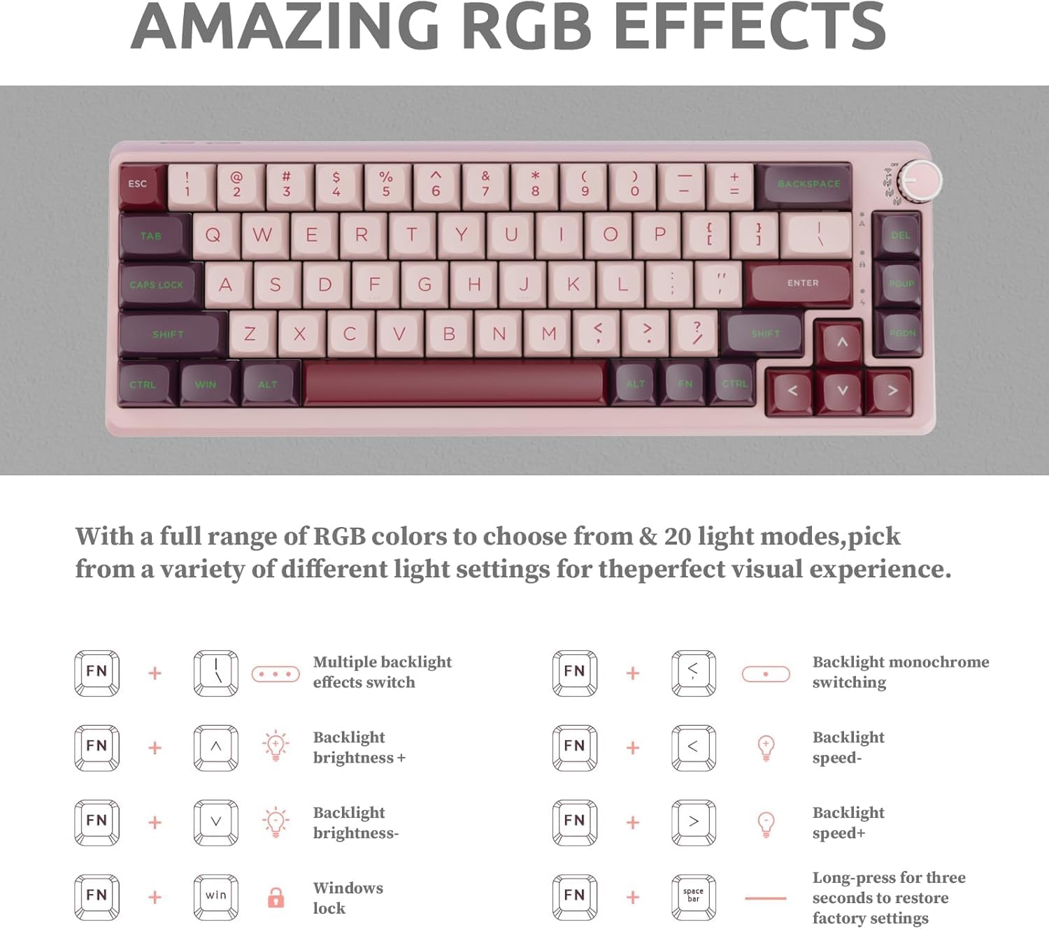 Amazon.com: KZZI Mechanical Gaming Keyboard with Color Multimedia