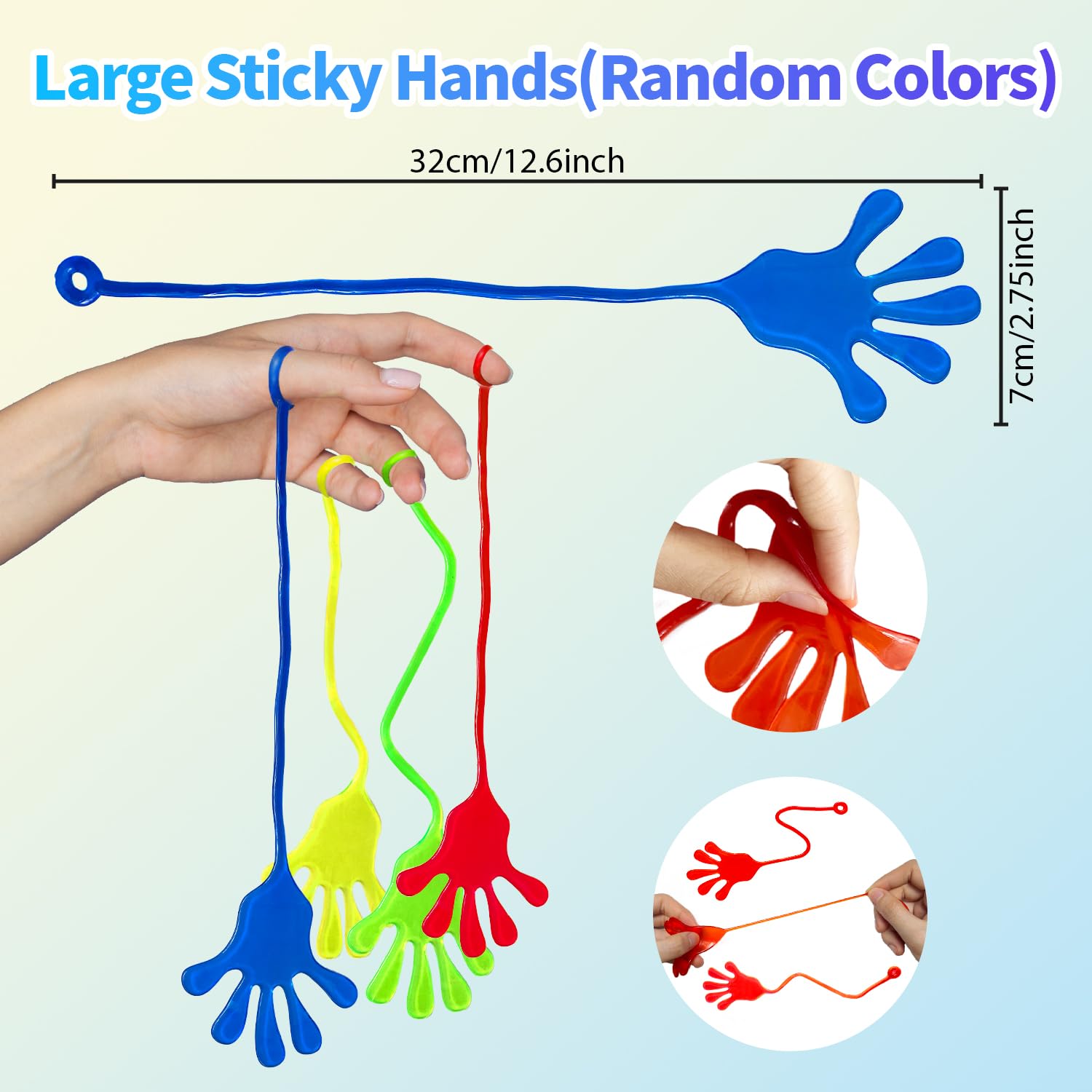 Pack De 20 Manos Pegajosas Locas De Colores – Juguetes Retráctiles Para Fiestas, Cumpleaños Y Recompensas De Aula