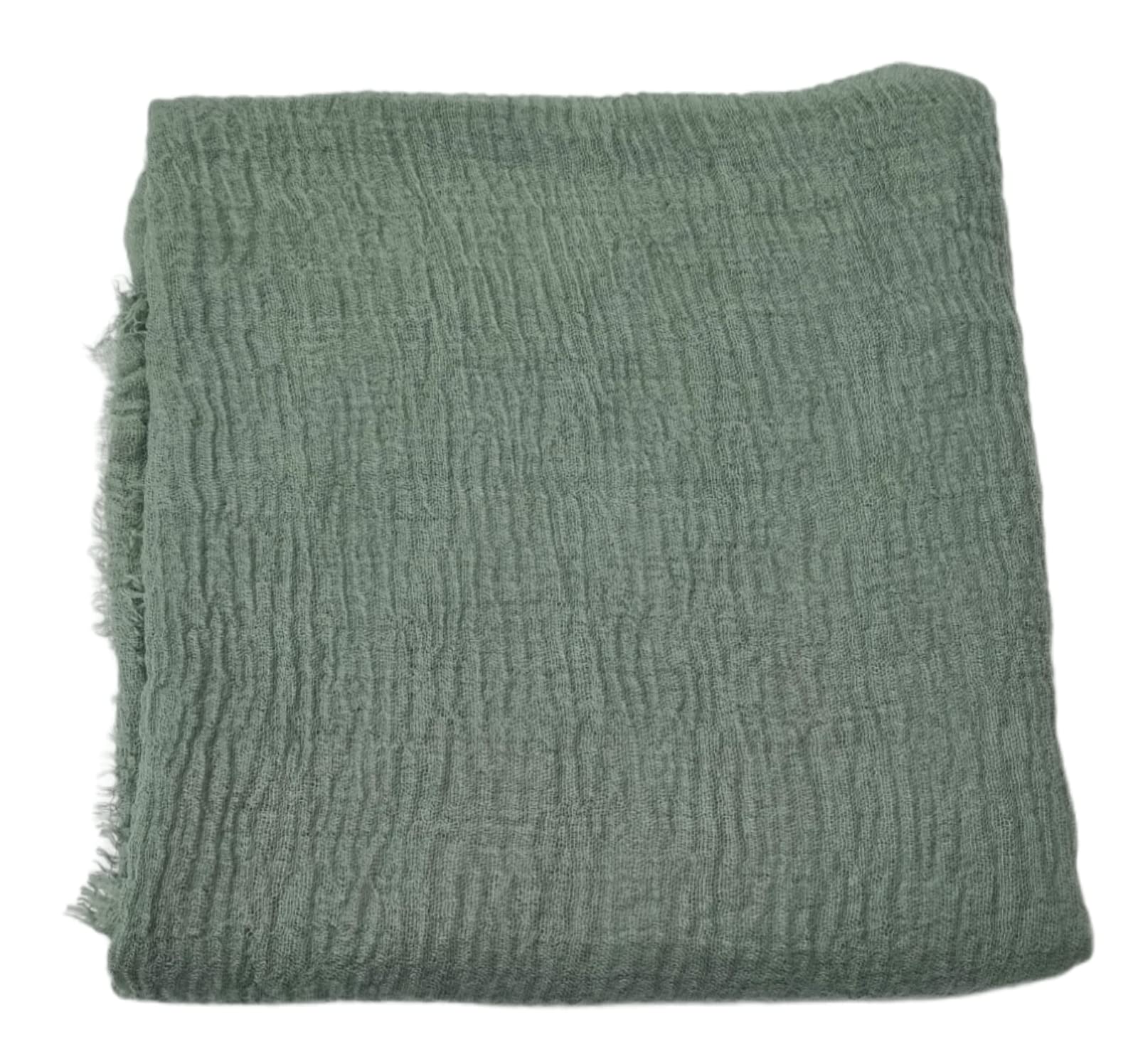 Kiran FashionSoft Crinkle Hijab Scarf Scarves Shawl Stole Viscose Frayed Edges