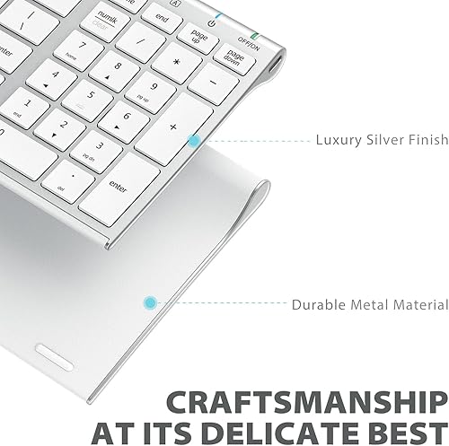 Miniatura 5 de iClever GK03 Combo de teclado y mouse inalámbricos teclado inalámbrico portátil de 24G diseño ergonómico recargable tamaño completo delgado y