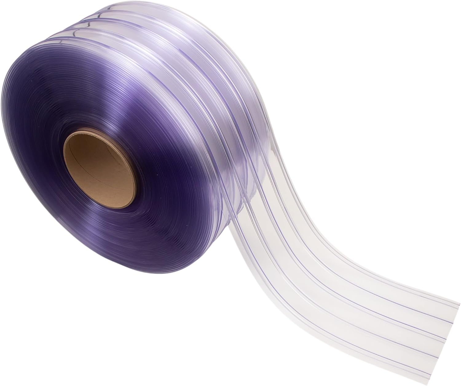 Awoco PVC Strip Roll, 8" x 150ft, 0.198" Max Thick, Ribbed Scratch-Resistant Door Curtain for Warehouse, Walk-in Cooler Freezer, Energy-Saving, Made in USA by Aleco