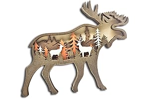 MACLARONX Rustic Reindeer Decor