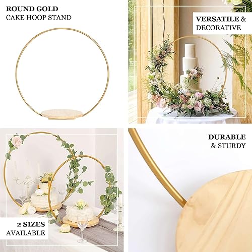 Miniatura 4 de Efavormart - Soporte redondo para tartas de arco de boda, exhibición de centros de mesa florales de metal, 33 pulgadas