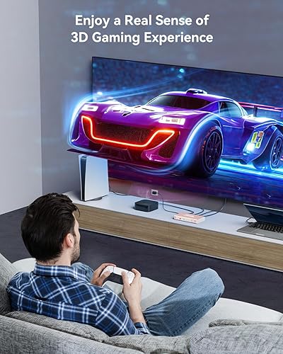 Vista 15 de Interruptor HDMI 3 en 1 salida 4K @60Hz, GANA HDMI Splitter Switcher con control remoto, concentrador de caja de interruptor HDMI 2.0 de aluminio