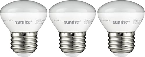 Sunlite 80434-SU LED R14 Mini reflector foco, 4 vatios (equivalente a 25 W), 250 lúmenes, base mediana (E26), regulable, listado ETL, blanco cálido