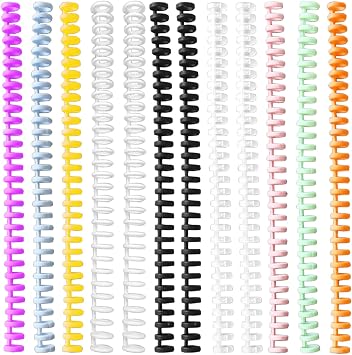EUSTACE Set of 12 Loose-Leaf Rings, 30 Holes, Loose-Leaf Binder Rings, Plastic, Personal Organizer, Book Binding, File Making, Vocabulary Book, Study Cards, DIY Recipes, Menu Rings, Storage