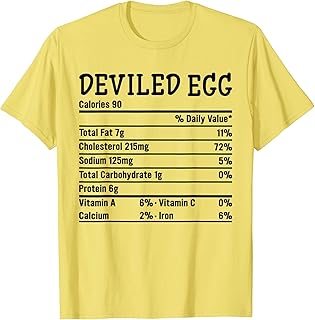 Funny Thanksgiving Xmas Food Facts Deviled Egg Nutrition T-Shirt