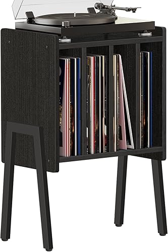 TUTOTAK Soporte para tocadiscos, mesa de almacenamiento de discos, mesa auxiliar con estante de exhibiciĂłn de soporte de vinilo, mesa auxiliar, TUTOTAK Soporte para tocadiscos, mesa de almacenamiento de discos, mesa auxiliar con estante de exhibiciĂłn de soporte de vinilo, mesa auxiliar,