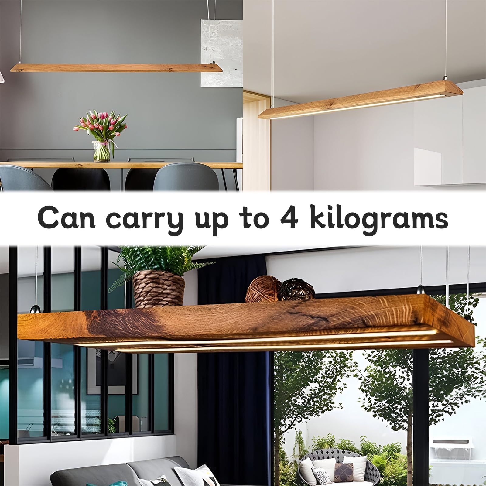 Cavi Acciaio Per Sospensioni - 4 Pezzi Filo Acciaio Inox Per Lampadari, Luci E Pannelli - Foto 9