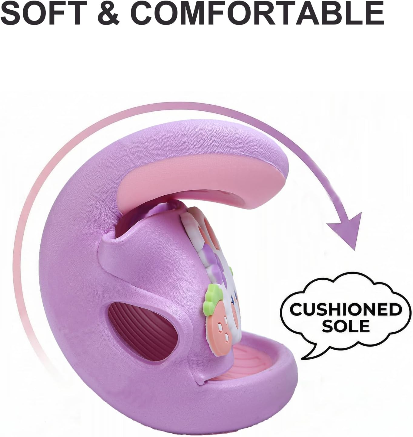 Kids Slides for Girls Boys - Toddler Bunny Slippers Quick Drying Shower Shoes Non-Slip Pool Sandals Shower Flip Flops - Image 6