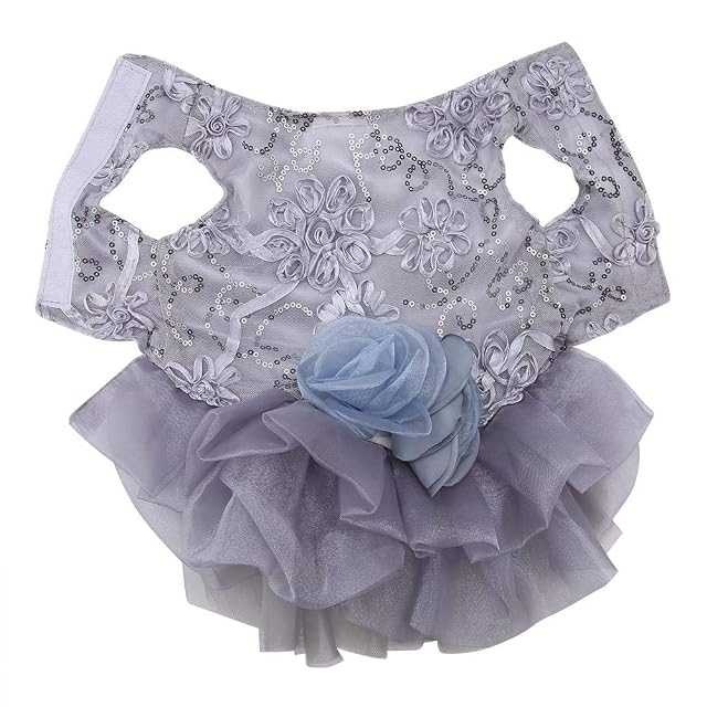 Foto 7 de 7 de Vestido para Perros, Falda para Perros, Cachorros y Gatos, Linda Princesa con Lentejuelas, Falda de Burbujas