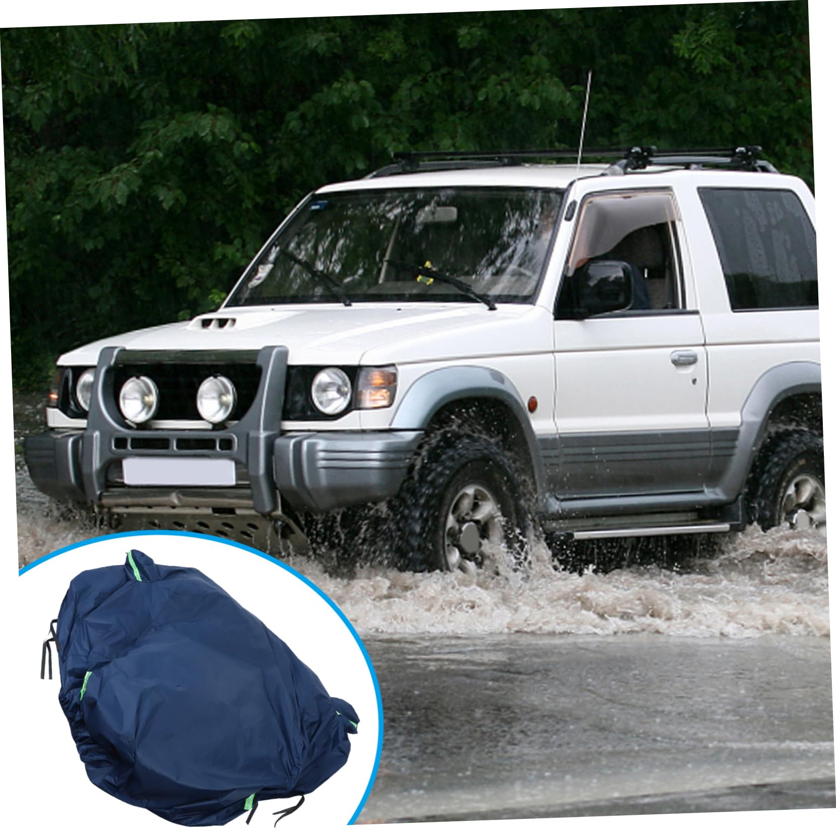 SOESFOUFU Car Cover XXXL Outdoor Protective Cover for Rain Uv Hail Lightweight Windproof Straps Full Coverage for and — view 5