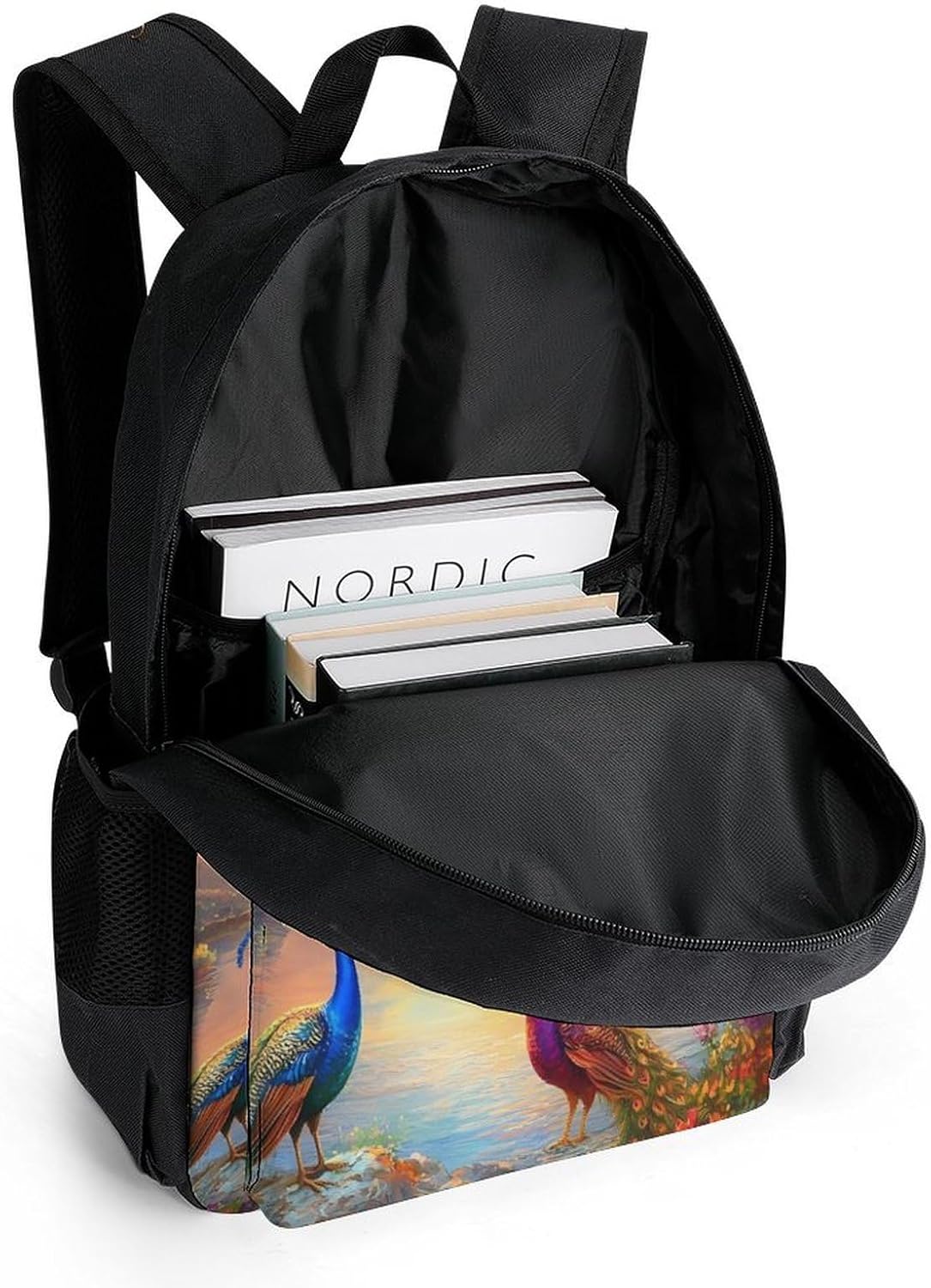 Peacock Sun Laptop Backpack for Men Women Fashion Computer Bag Business Travel Daypack