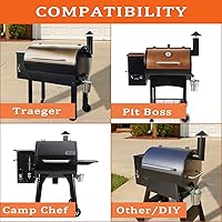 Vista 5 de Chimenea de humo para parrilla, reemplazo para Pit Boss/Traeger/Camp Chef y otras chimeneas de parrilla de pellets