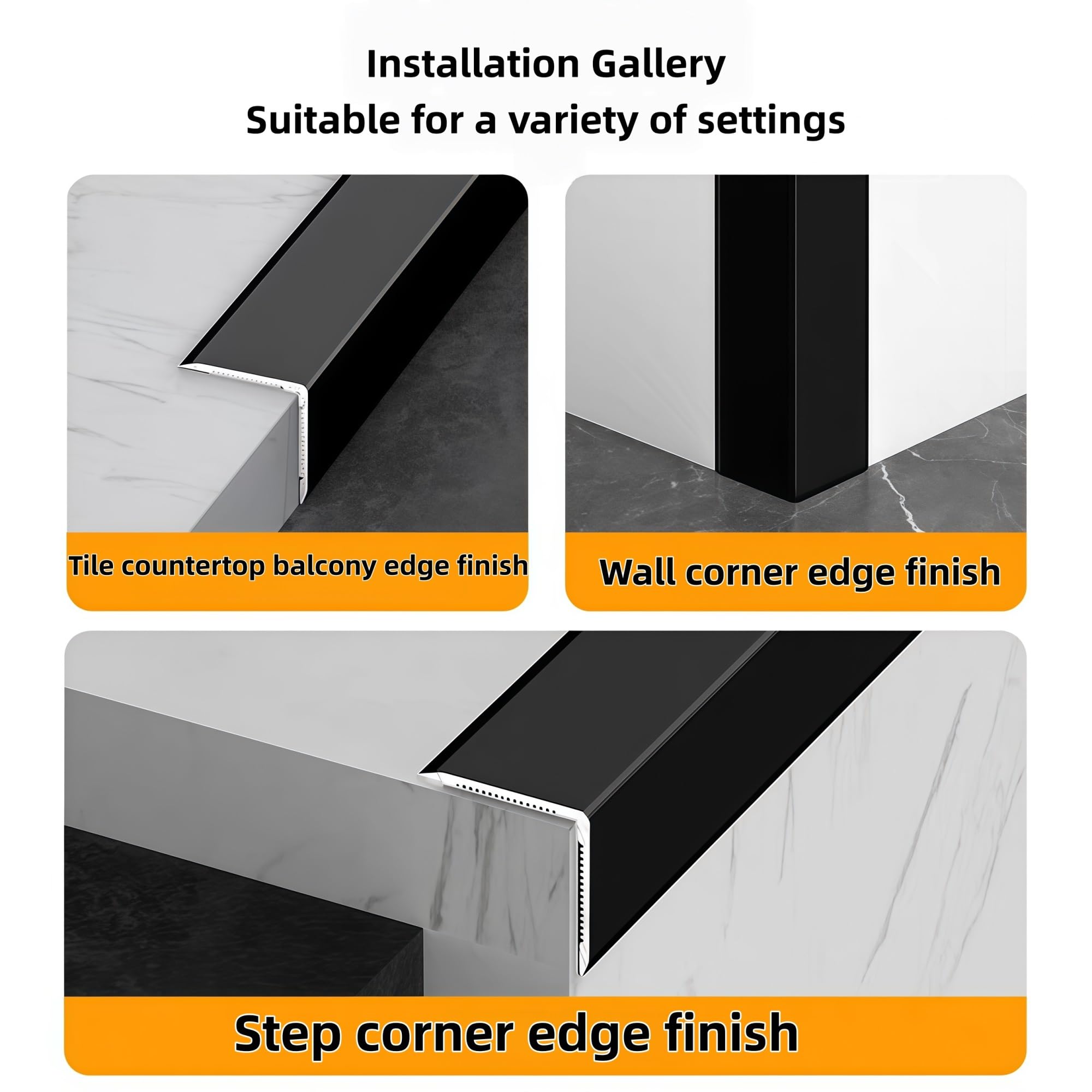 Bodenübergangsstreifen Eckschutzleiste L-Form Alu Winkelprofil selbstklebend 40x40 mm, 3–18 m 1 m Abschnitte Kantenschutz für Boden, Wand, Treppe in Schutz Und Dekoration(G,3m*40mm*40mm)