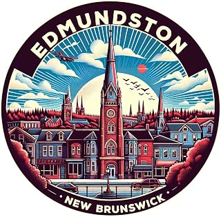 Edmundston New Brunswick Souvenir Destination Die Cut Decorative Flat Magnet 2-Inch