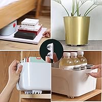 Vista 4 de Ruedas giratorias adhesivas, ruedas no giratorias, polea de caja de almacenamiento de muebles, mini ruedas autoadhesivas para basura, automóvil