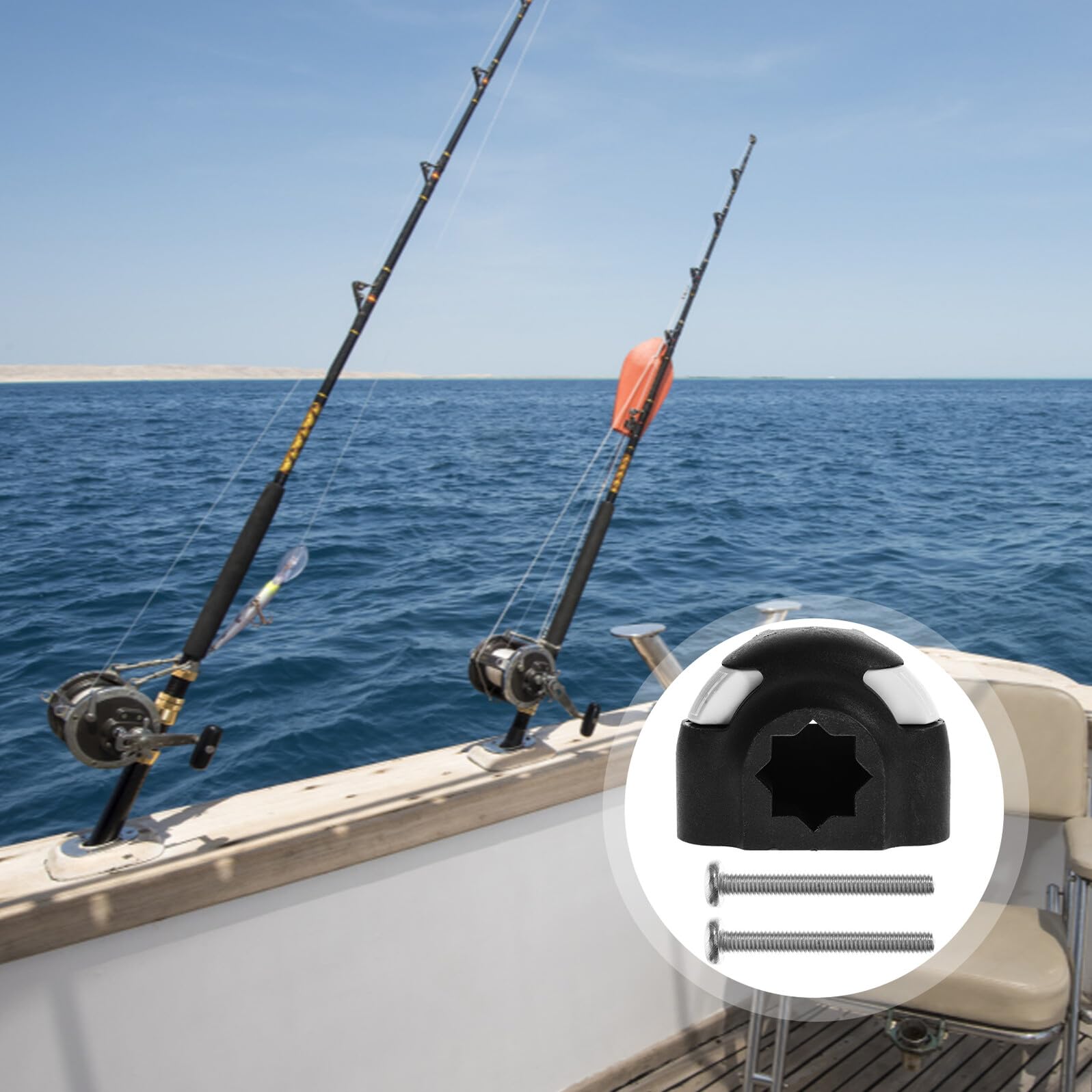 ifundom Soporte para Fácil para al de Instalar Pesca Adecuado y Kayak de Cañas Pescar Portátil de Abs, Resistente en Aire Libre Mar