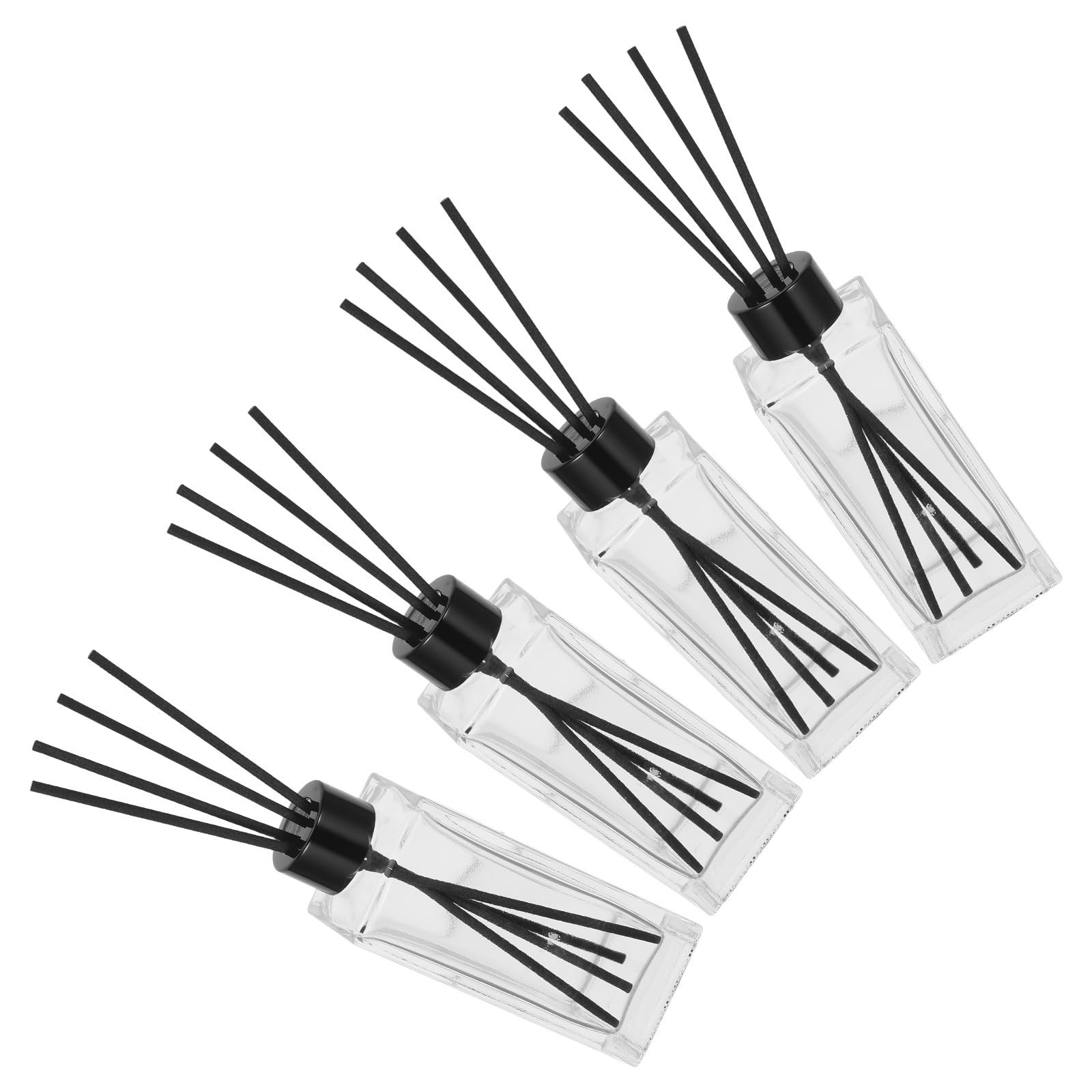 Cabilock 4 Ensembles Diffuseur de Parfum Élégant et Moderne pour Salle de Bain en Fibre de Verre Transparent, Diffuseur D'aromathérapie pour Maison et Toilettes