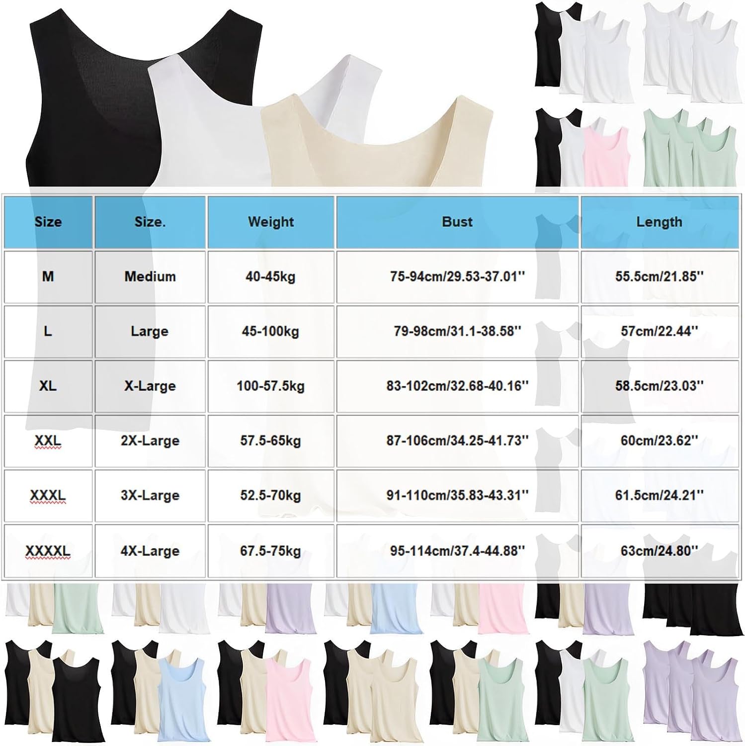 3 Pack Women's Sleeveless Tank Tops Round Neck Slim Fit Fashion Summer Pajama Workout Basic Solid Color Loungewear