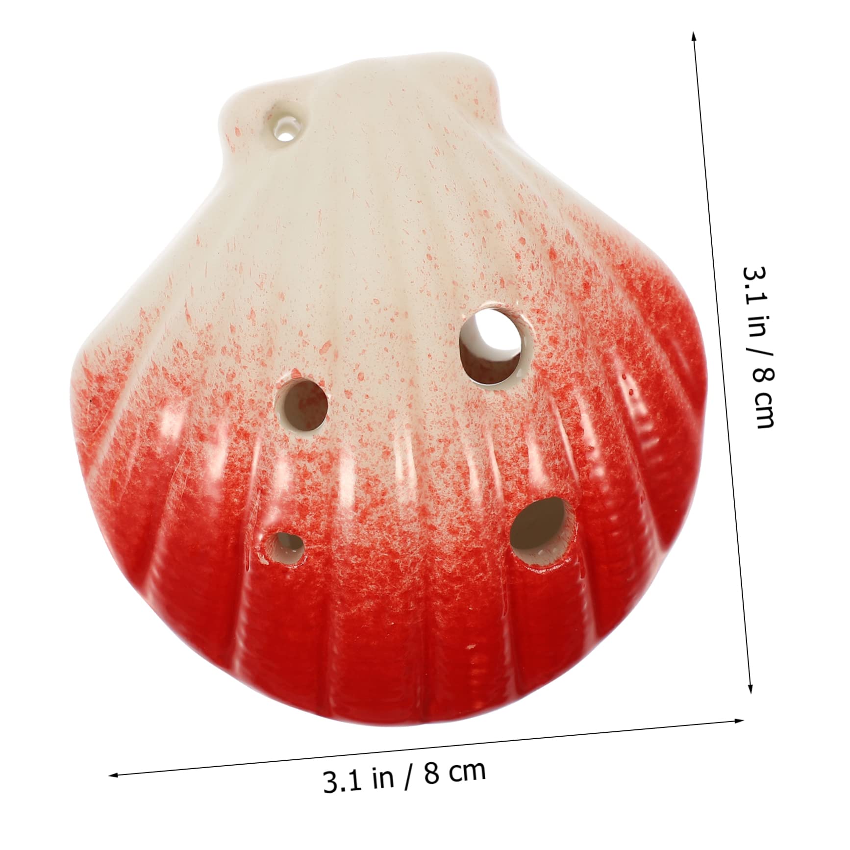 Toddmomy 6 Ceramic Ocarina Cute Shell Design Portable Musical Instrument for Beginners Present for Music Lovers Durable and Sturdy Ocarina for Practice and Performance