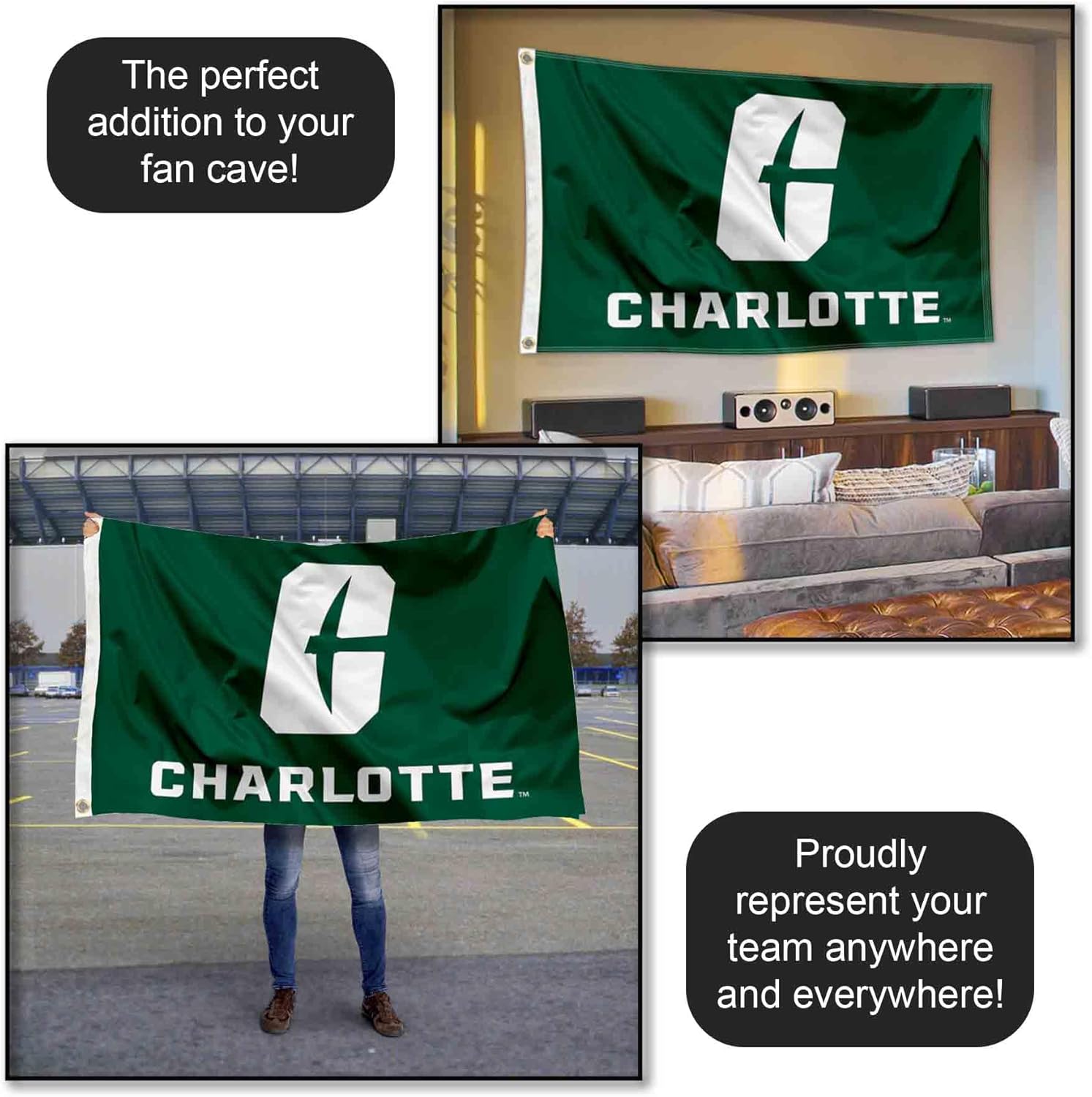 College Flags & Banners Co. Charlotte 49ers All In C Flag