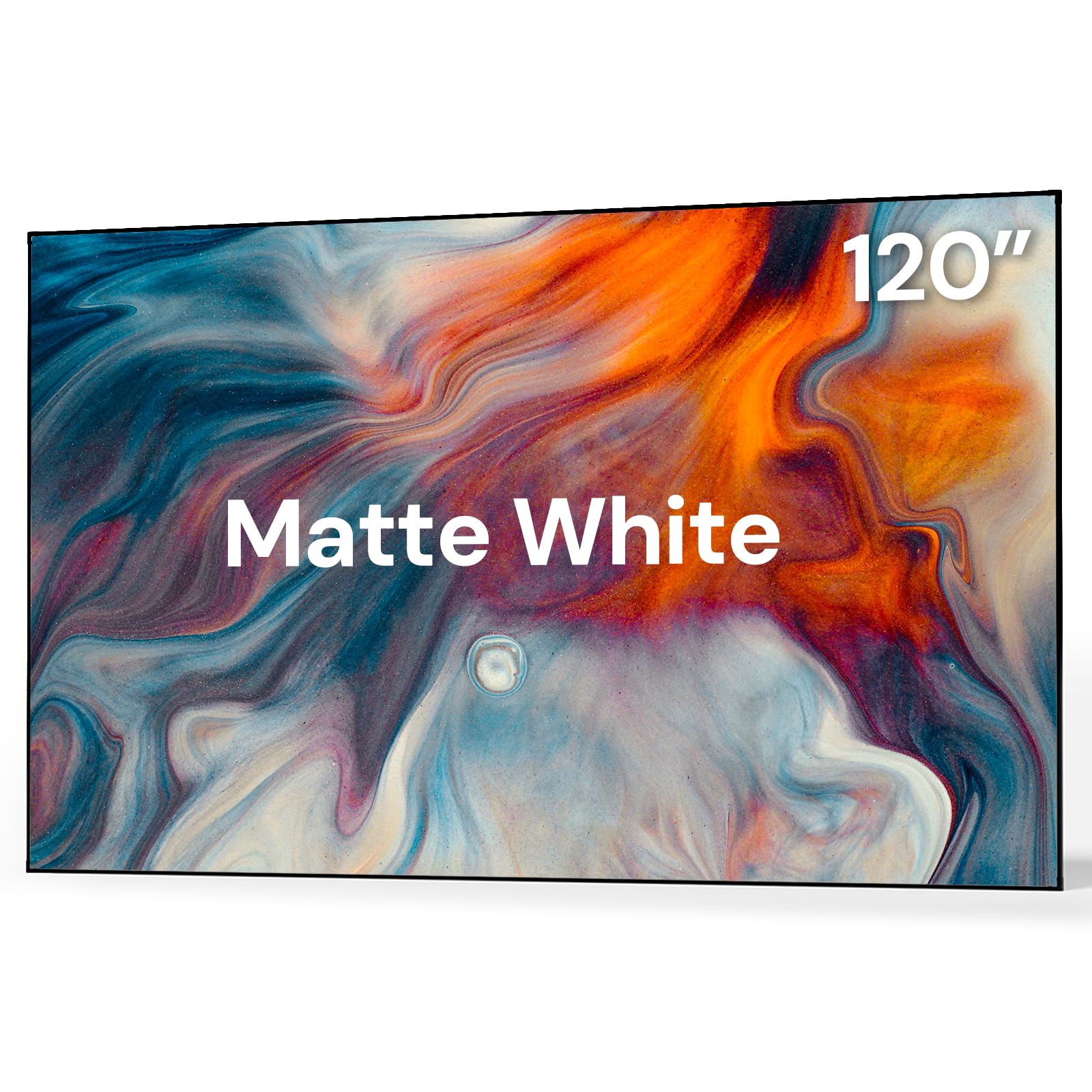 Beamer Leinwand 120 Zoll mit Festem Rahmen, 1.3dB Peak Gain, 80% Verbesserte Bildqualität, 4K / 8K Ultra HD, HDR & Active 3D Movie Wall Mount Beamer 4k Leinwand, Mattes Weißes Material