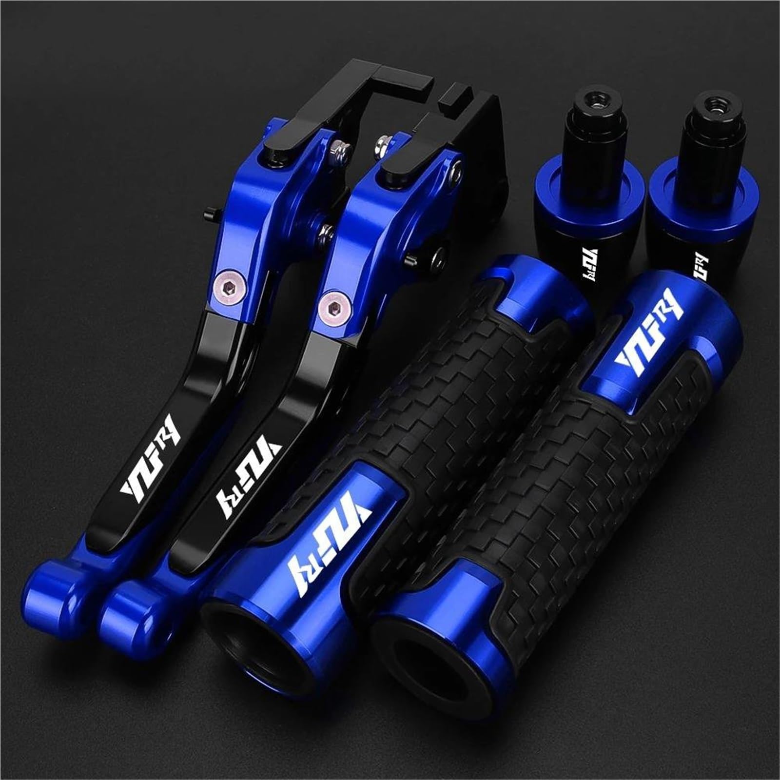 Gquikgw Blue 1 Replace Folding Extendable Moto Adjustable Clutch Brake Levers Handbar Grips Ends For Y-Amaha Yzfr1 Yzf R1 Yzf-R1 1999-2003(Blue 1)