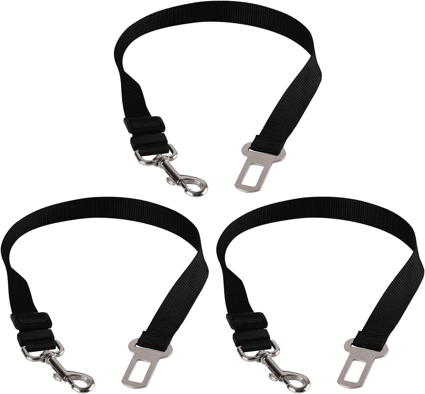 Pet Car Seat Belt Package with 3 Belts, Nylon, Waterproof, Durable, Highly