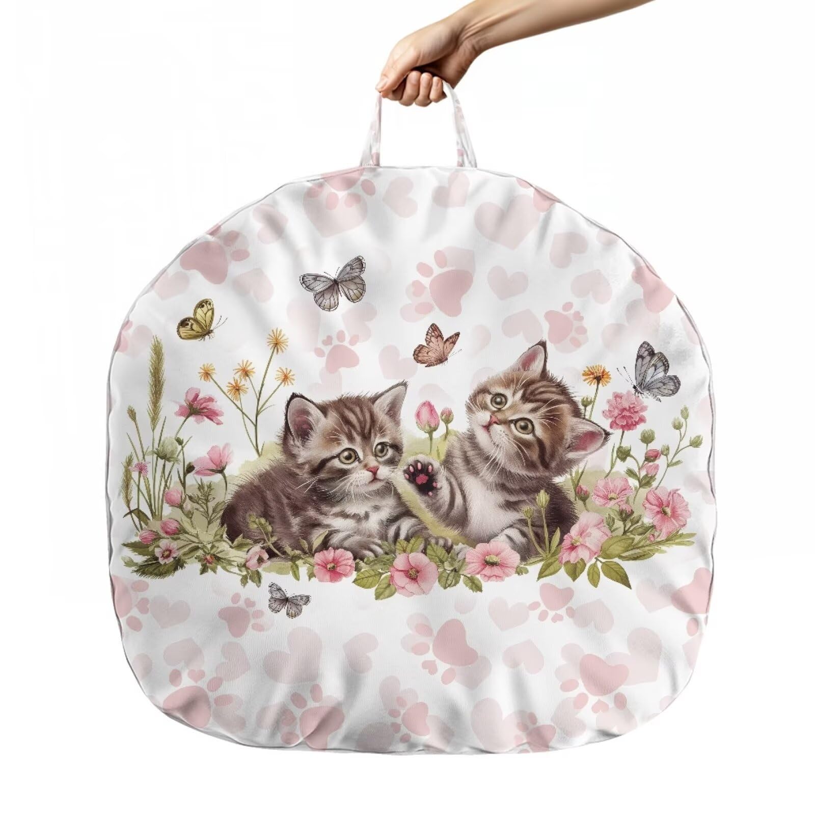 Sellikakes Cute Cats Newborn Lounger Cover Removable Soft Comfortable Baby Lounger Pillow Slipcover Removable Cover for Infant Lounger Pillow Baby Boys Girls