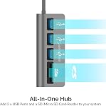 SABRENT USB C hub 3.2x1, USB-C Adapter with 3 Port USB hub | SD Micro SD Card Reader, multiport USB Splitter, Multiple USB hubs Fast Data Transfer, Docking Station for PC Laptop MacBook Mac, etc.