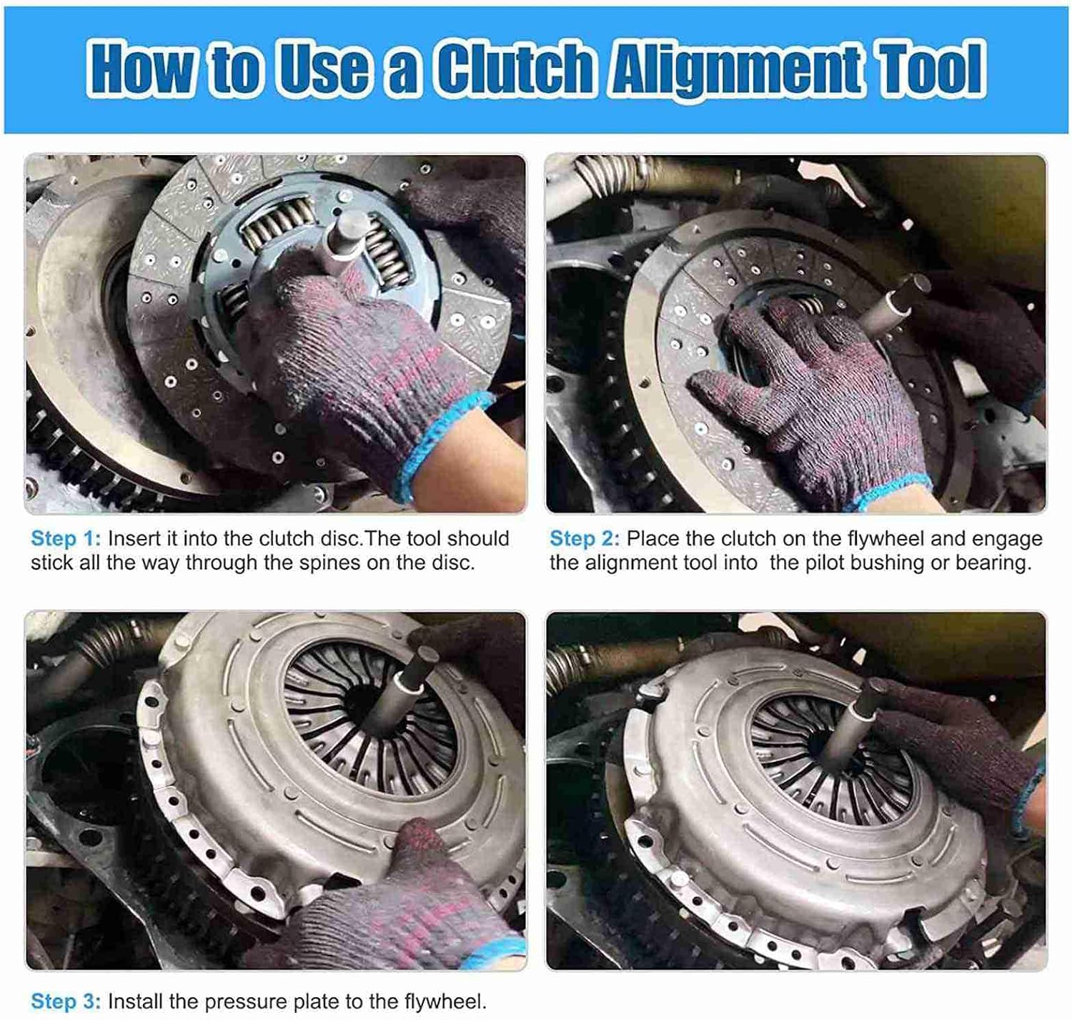 aqxreight 11PCS Universal Alignment Tool Kit Complete Vehicle Auto Repair Tool for Precise Centering of Disc