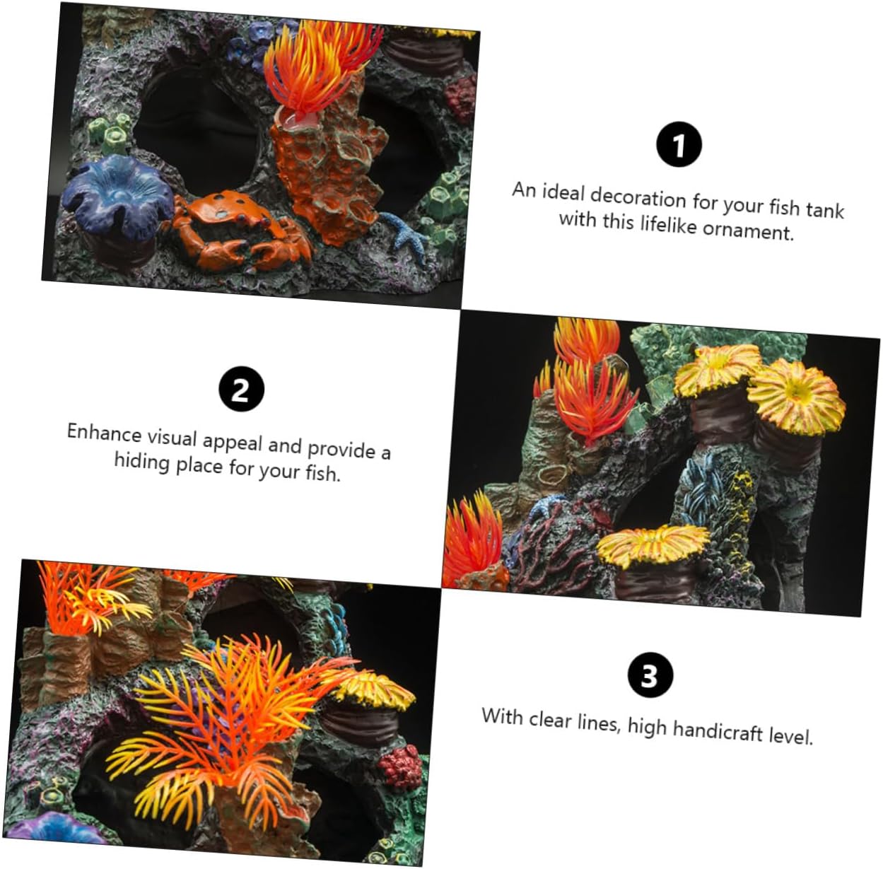 Didiseaon 1pc Aquarium Coral Landscape Ornament Assorted Tank Decoration for Dreamy Underwater Scenery Safe Gentle and Visually Appealing Hideaway for Fish