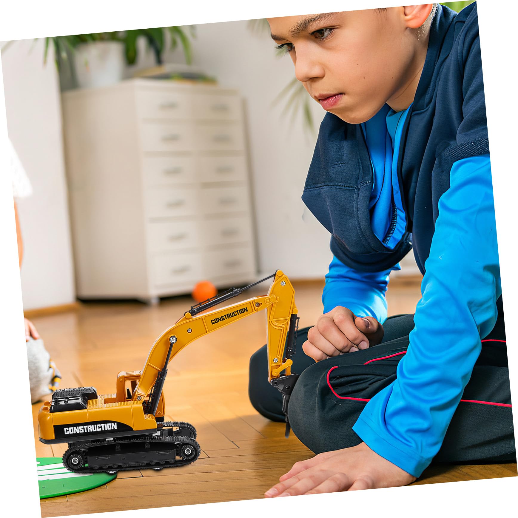 BESTonZON 1Juego Excavadora Plástica Juguete Educativo de Vehículo de Construcción para Desarrollo Infantil y Coordinación