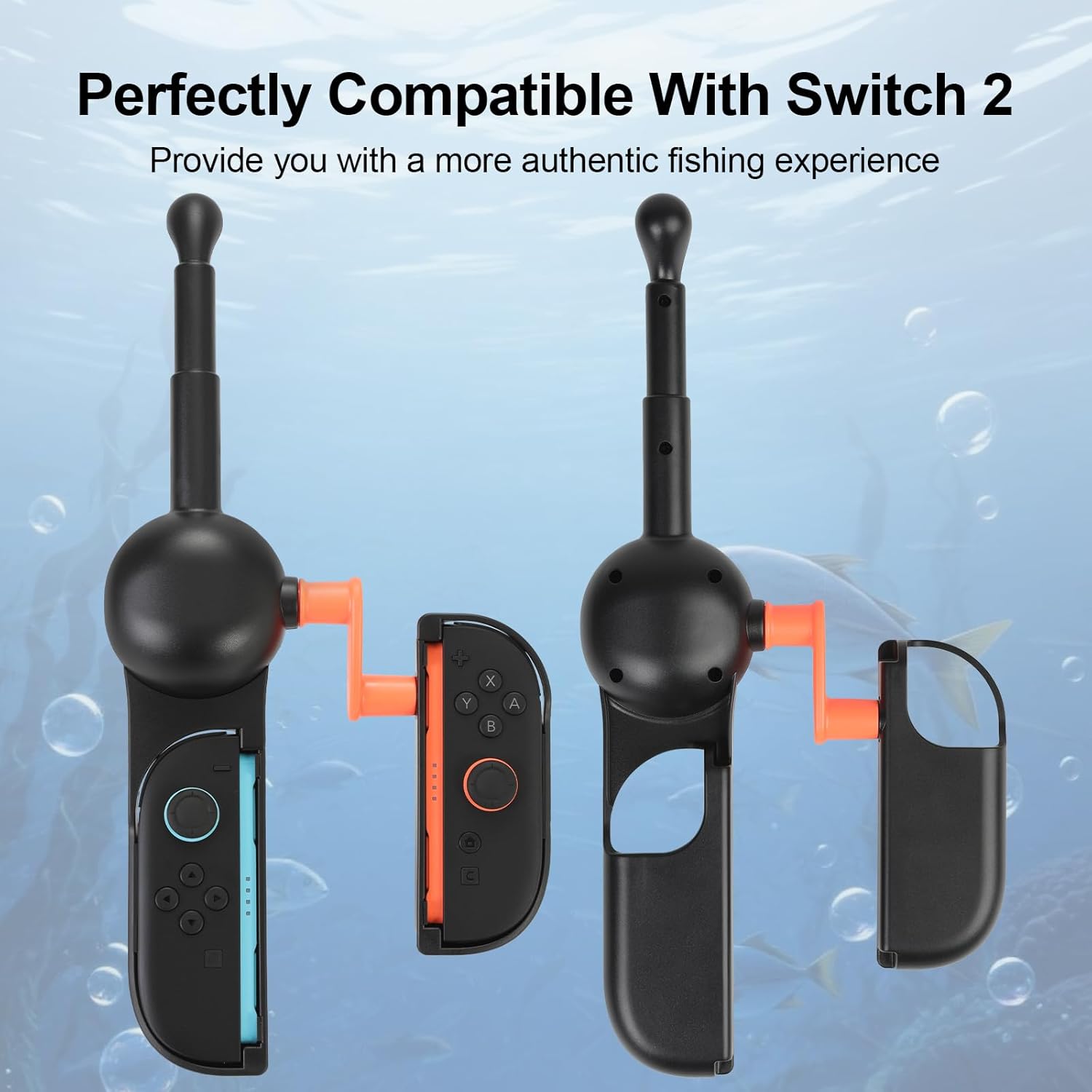 JoyHood Fishing Rod for Switch 2 - Realistic Fishing Game Handle Grip Accessory Compatible with Switch 2 for Family Party - Image 4
