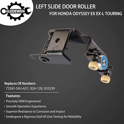 Miniatura 8 de 1 par de rodillos de puerta deslizante izquierdo y derecho superior central macho  para Honda Odyssey EX, EX-L, Touring 2005-2010  Reemplaza#