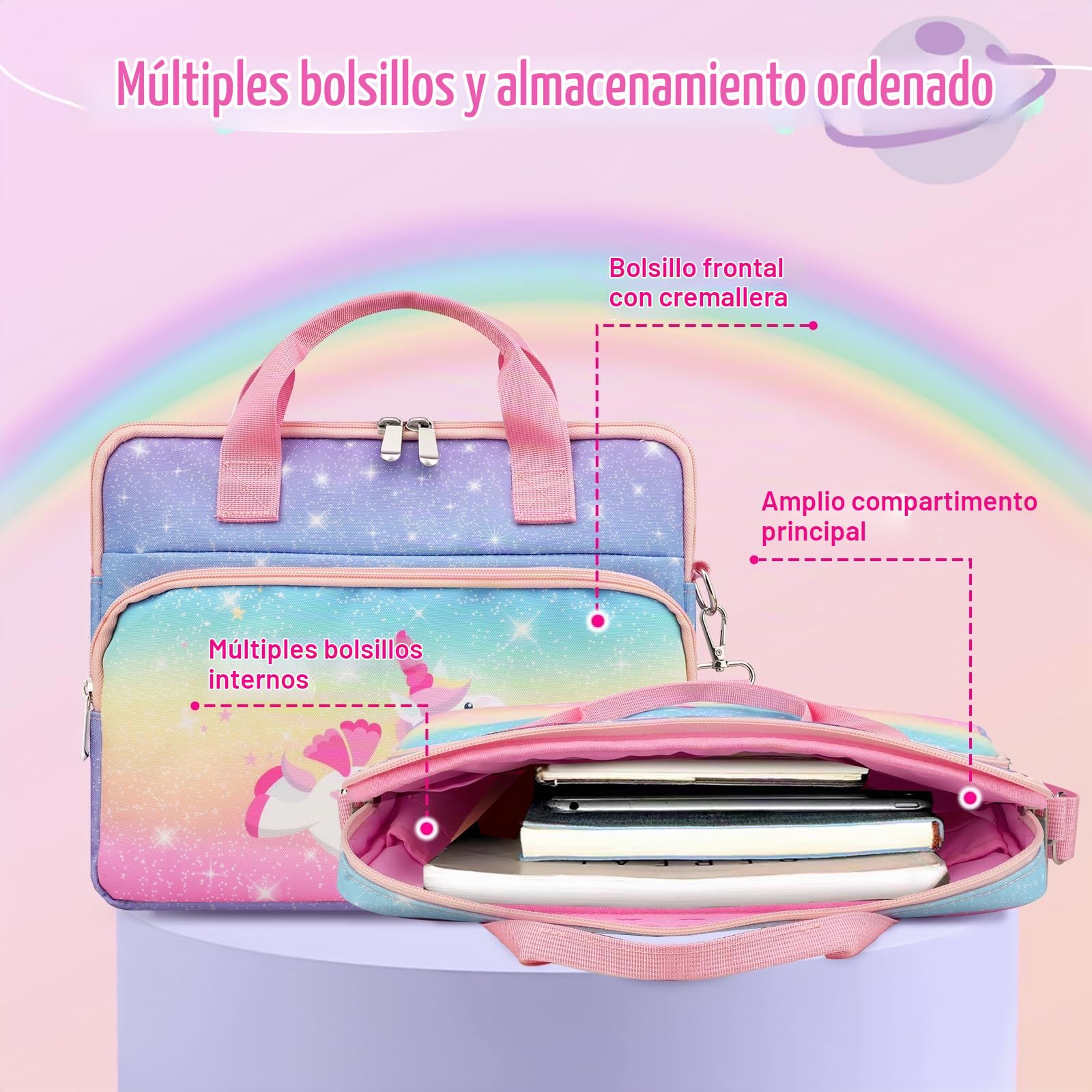TiMOVO Funda para Tableta 12,5 Pulgadas, Bolsa Protectora para Tablet para Infantil, Funda para Tableta con Bandolera, Bolsa para Tableta Portátil para Fire Tablet, Kindle, iPad