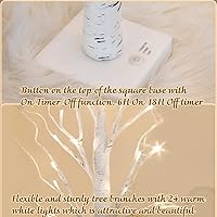 Vista 3 de PEIDUO Decoraciones de Navidad para el hogar, árbol de Navidad de 2 pies con luces LED, luces blancas cálidas, árbol espiritual de luz de hadas