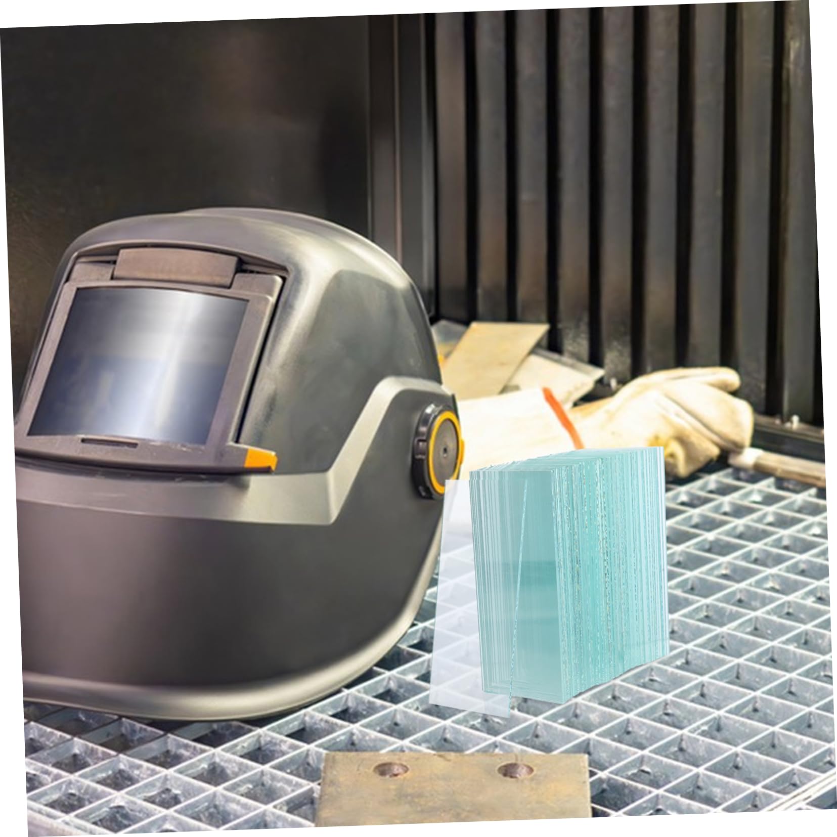 Veemoon 100piezas Lente Transparente Para Casco De Soldadura Protectora Para Soldar Accesorio Multifuncional Para Protección Taller o Trabajo De Soldadura