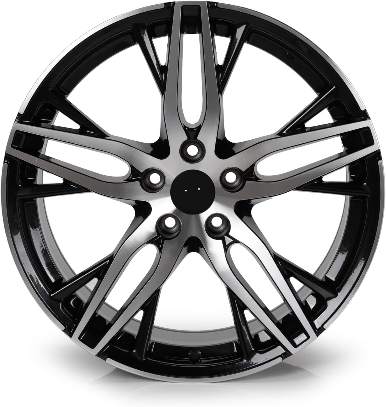 18"x8" Alloy Wheel Compatible with Honda Civic 2017-2021, 18 Inch Replacement Rim, 5x114.3 Bolt Pattern, ET50 Offset, 64.1mm Hub Bore, Set of 4