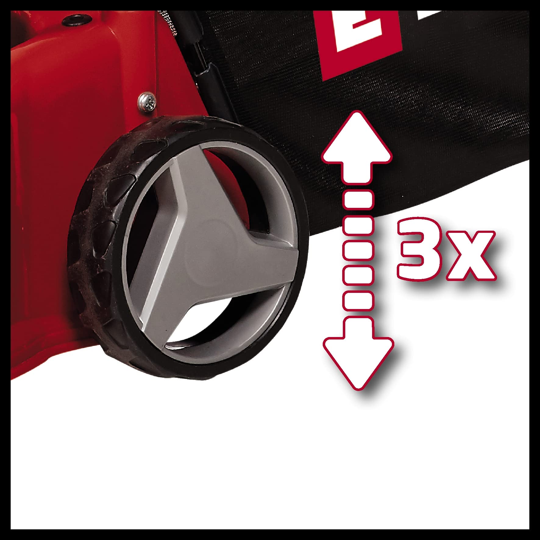 Cortacésped de gasolina Einhell GC-PM 40/2 | 2 kW | 1 cilindro | Motor de 4 tiempos | Cilindrada 132 cm³ | Bolsa de recogida de 45 L con indicador de nivel de llenado