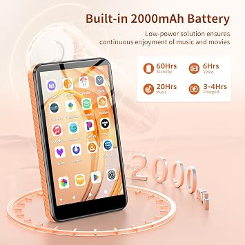 32GB MP3 Players with Bluetooth WiFi, Android 13 MP3 MP4 Players with 4