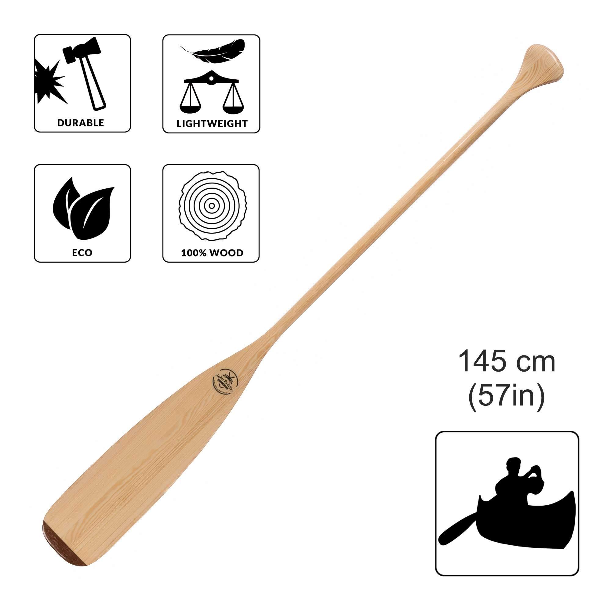 Canoe Pagaie / Canoë Type : queue de castor / Beavertail Pagaie en pin et acajou 100 % écologique fait main en Union Européenne