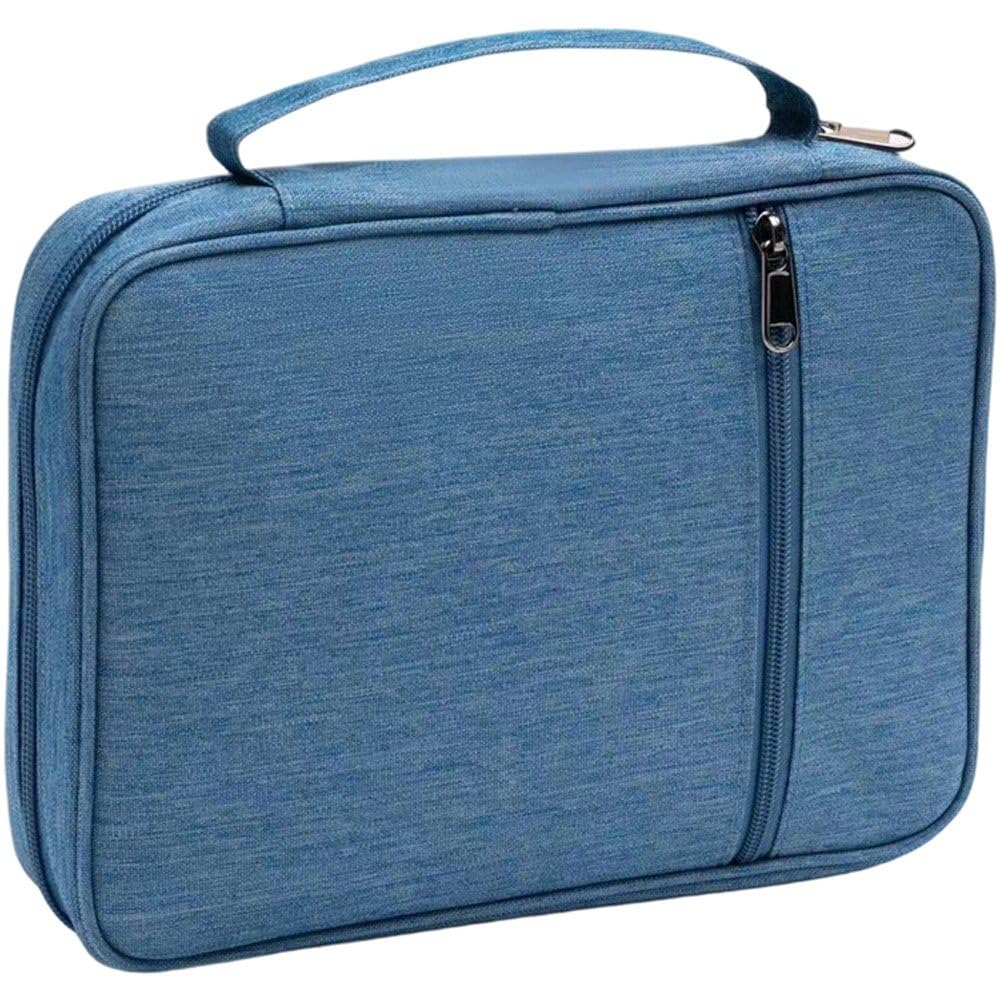 Fituenly Bible Cover with Handle & Zippered Pocket, Protective Carrying Case Church Bag for Bible Study, Accessories Gift for Women Men Mother Lady