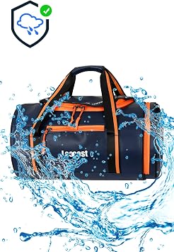 Coverzone Suni Deri Silindir Spor Çantası – Geniş Ana Bölmeli, Ön ve Yan Fermuarlı Cepli, Ayarlanabilir Askılı Spor & Seyahat Çantası, 28 x 45 x 28 cm, 125 (03-LACİVERT)
