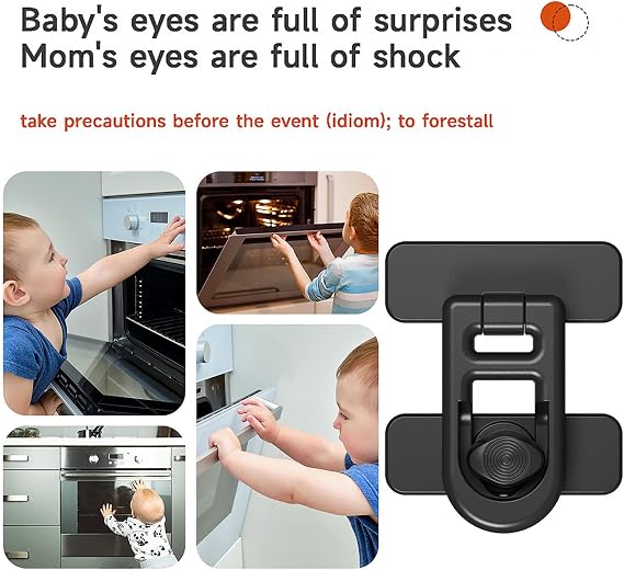 Refrigerator Lock | Keyless Refrigerator Door Latch Locks - Oven Baby Proofing, Refrigerator Door Locks, Oven Child Safety Lock for Refrigerator/Fridge/Freezer Refrigerators