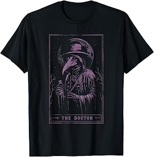 Plague Doctor Tarot Card Shirt Horror Death Occult Satanic T-Shirt